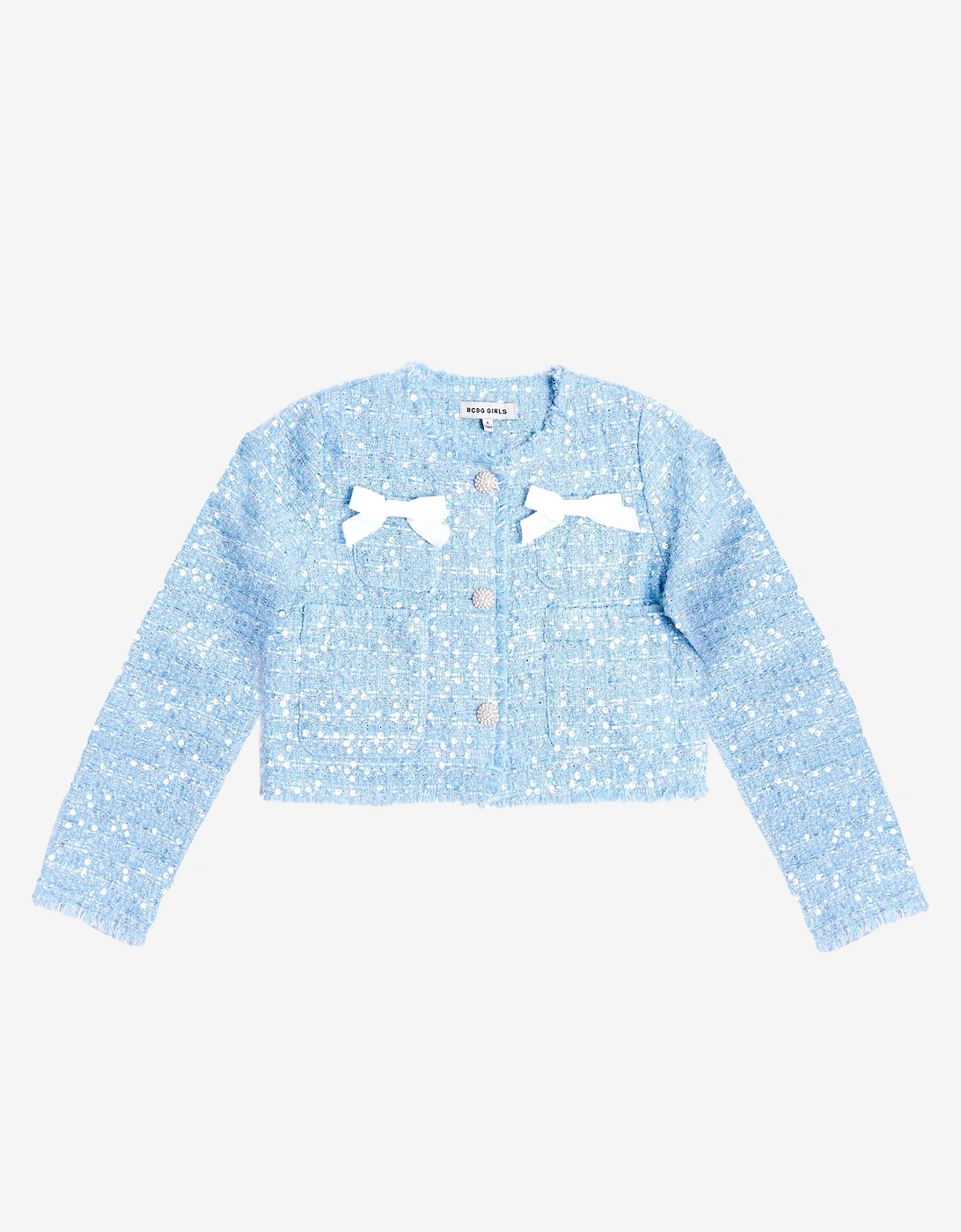 BCBG Girls Tweed Jacket in Blue, 7 of 6