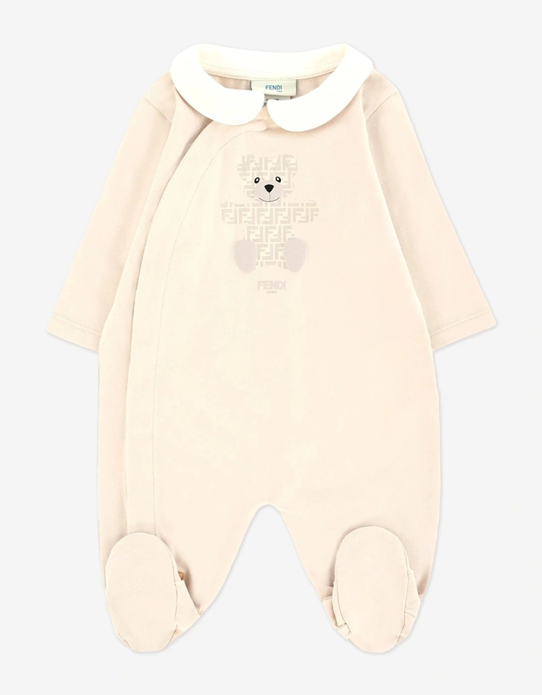 Baby Bear Babygrow Set in Beige