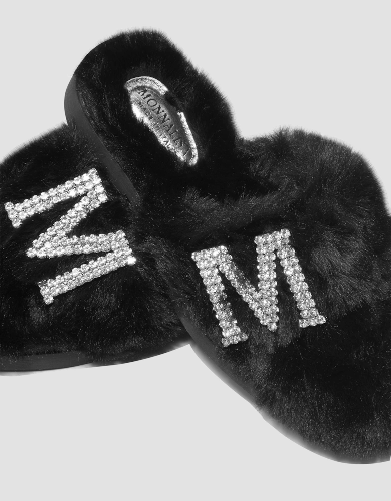 Girls Faux Fur Mules