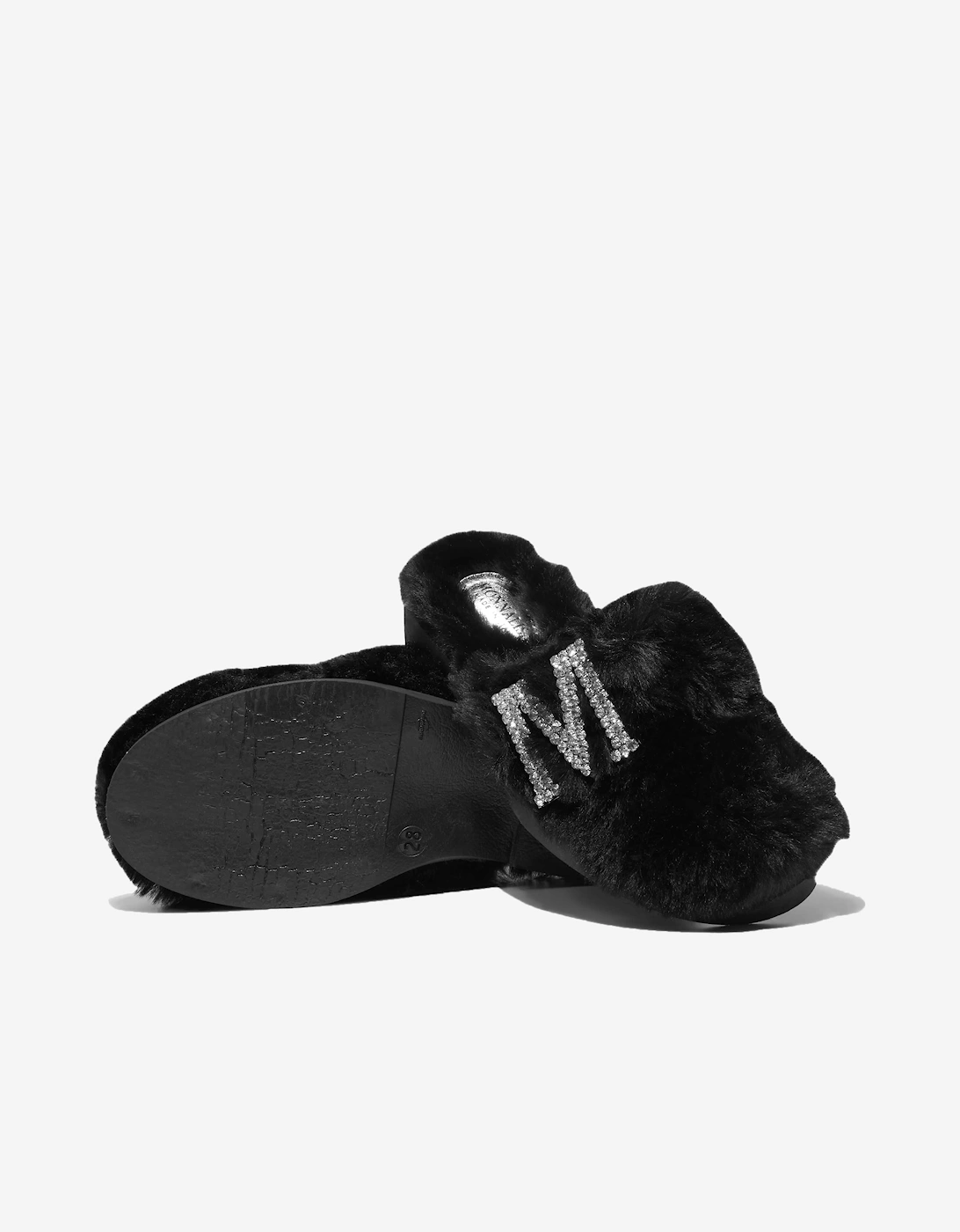 Girls Faux Fur Mules