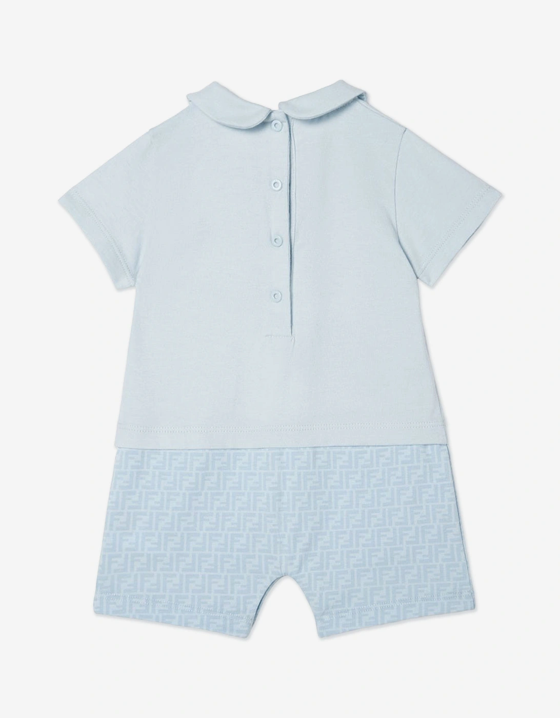 Baby Boys Logo Romper in Blue
