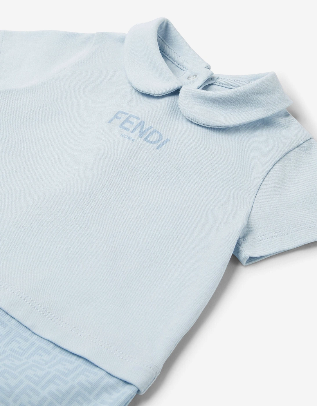 Baby Boys Logo Romper in Blue