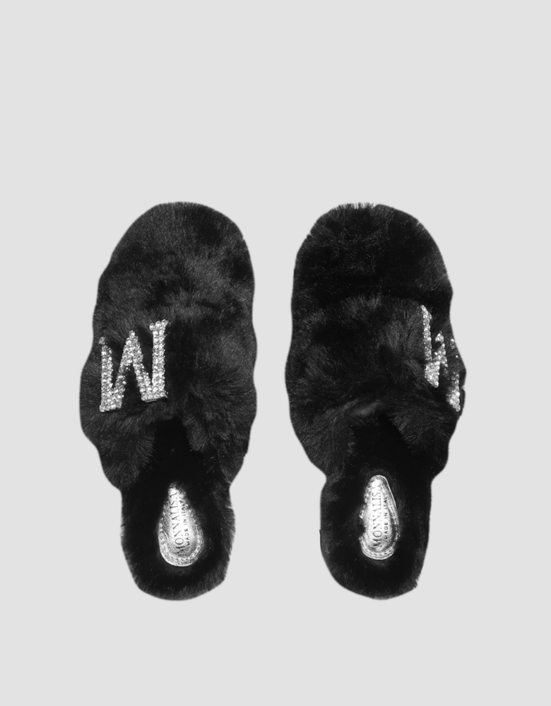 Girls Faux Fur Mules