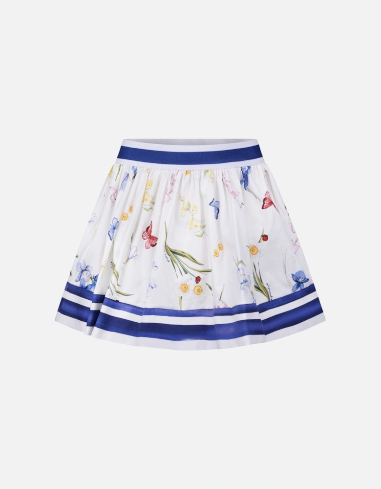 Girls Skirt - Cotton Floral Skirt