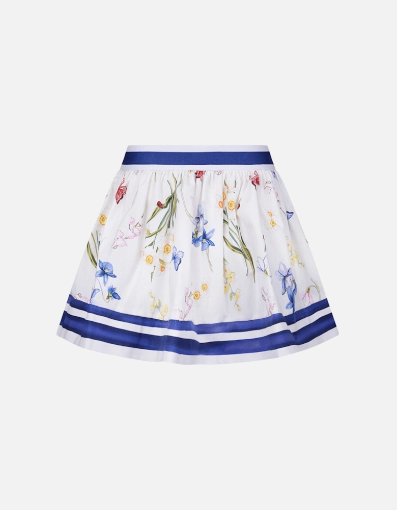 Girls Skirt - Cotton Floral Skirt