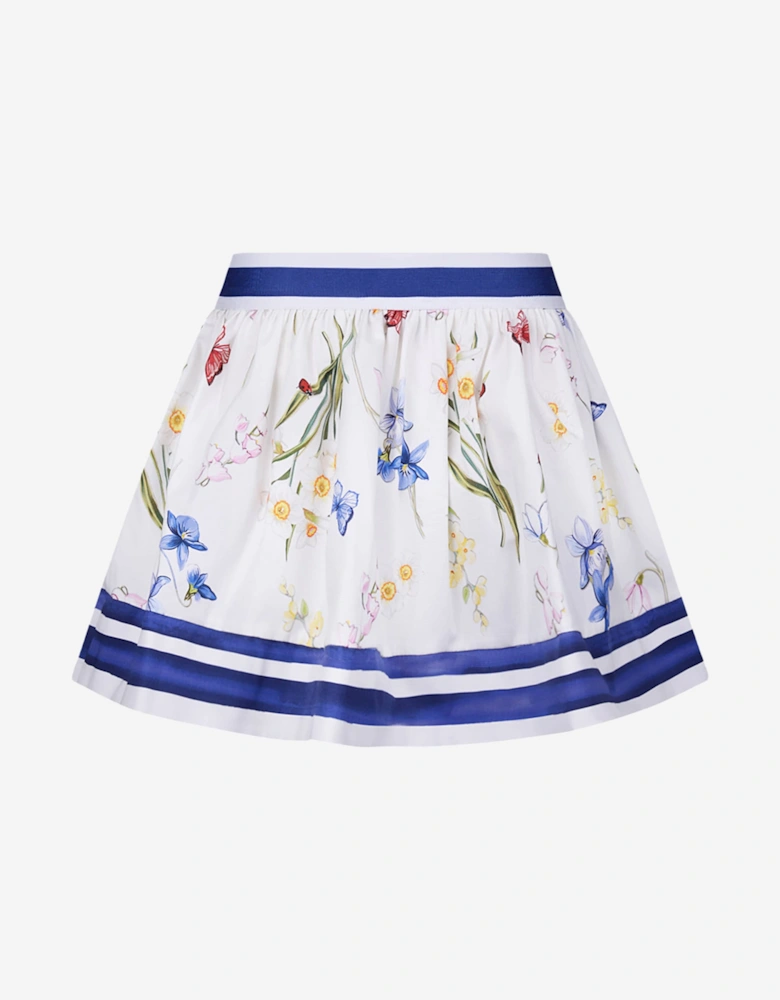 Girls Skirt - Cotton Floral Skirt