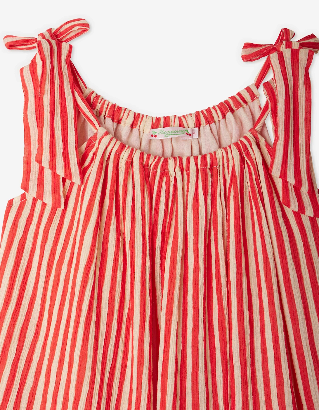 Girls Striped Eloise Dress in Red