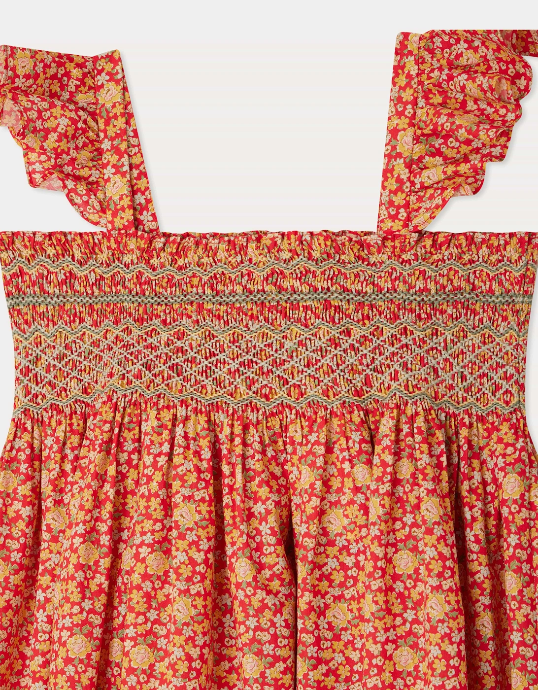 Girls Frances Dress in Red