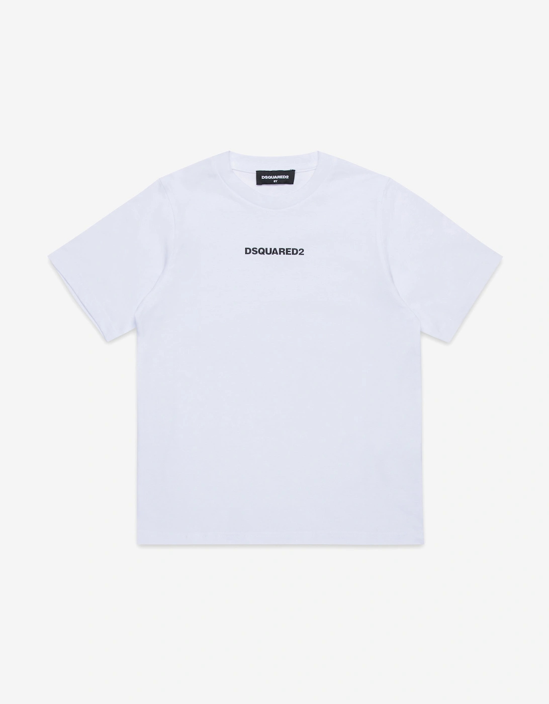Dsquared2 Unisex White Logo T-Shirt In  Size 12 Yrs Kids