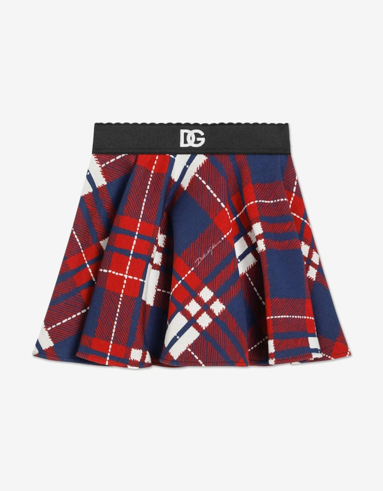 Girls Tartan Skirt in Red