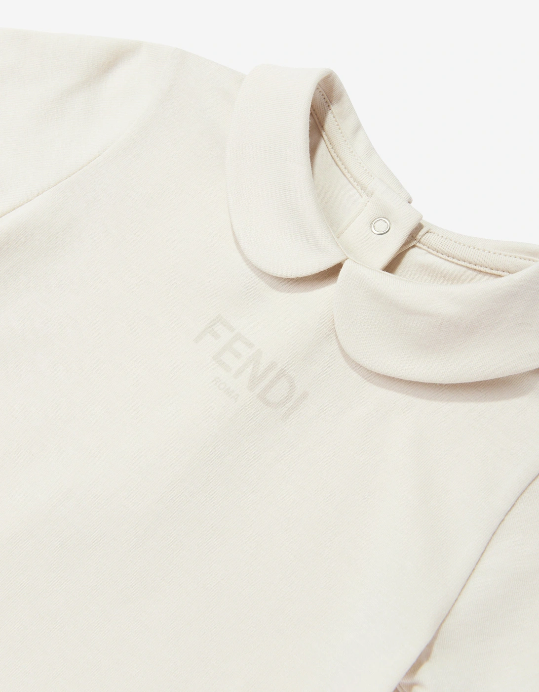 Baby Logo Romper in Beige