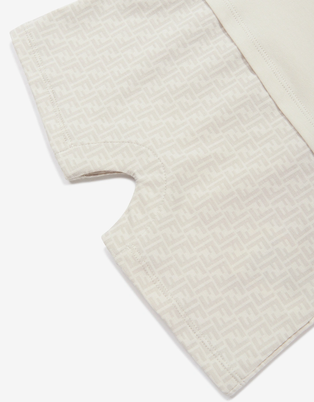 Baby Logo Romper in Beige
