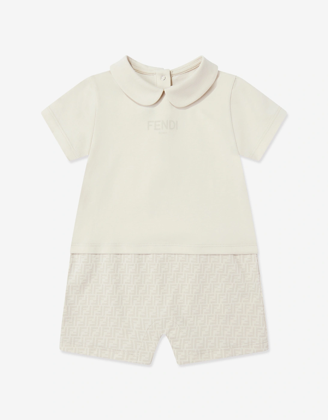 Baby Logo Romper in Beige, 5 of 4