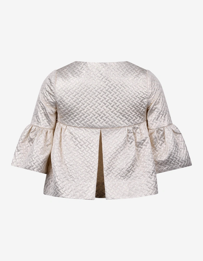 Girls Jacket - Metallic Quilted Jacket