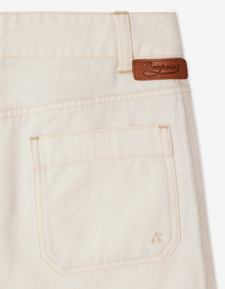 Girls Elise Skirt in Ivory
