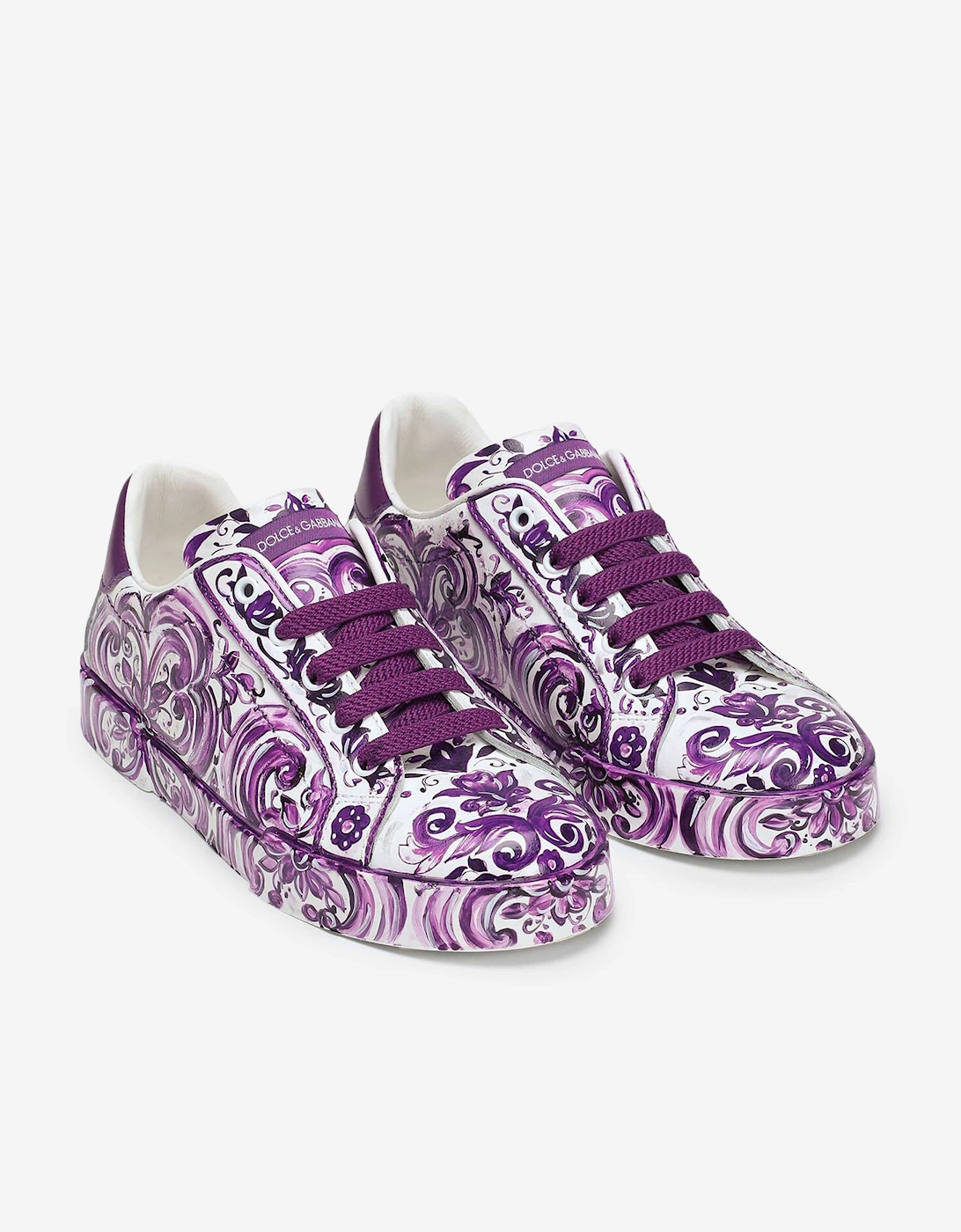 Girls Majolica Print Trainers in Purple