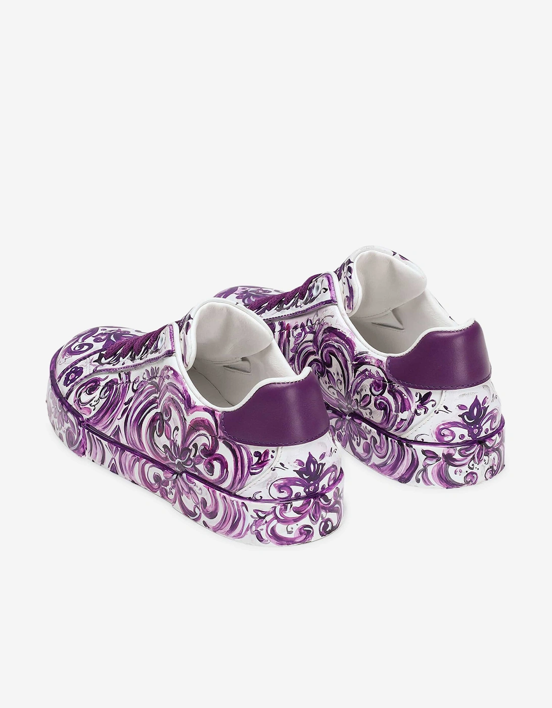 Girls Majolica Print Trainers in Purple