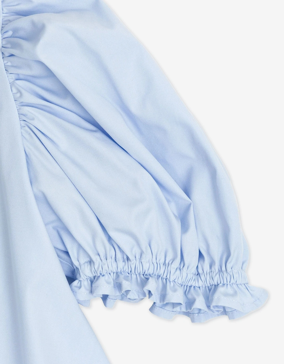Girls Cotton Logo Dress in Blue