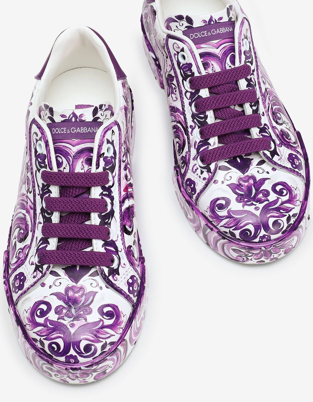 Girls Majolica Print Trainers in Purple
