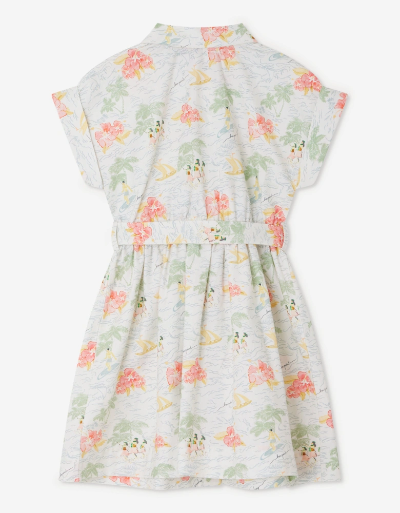 Girls Floral Gisele Dress in Blue