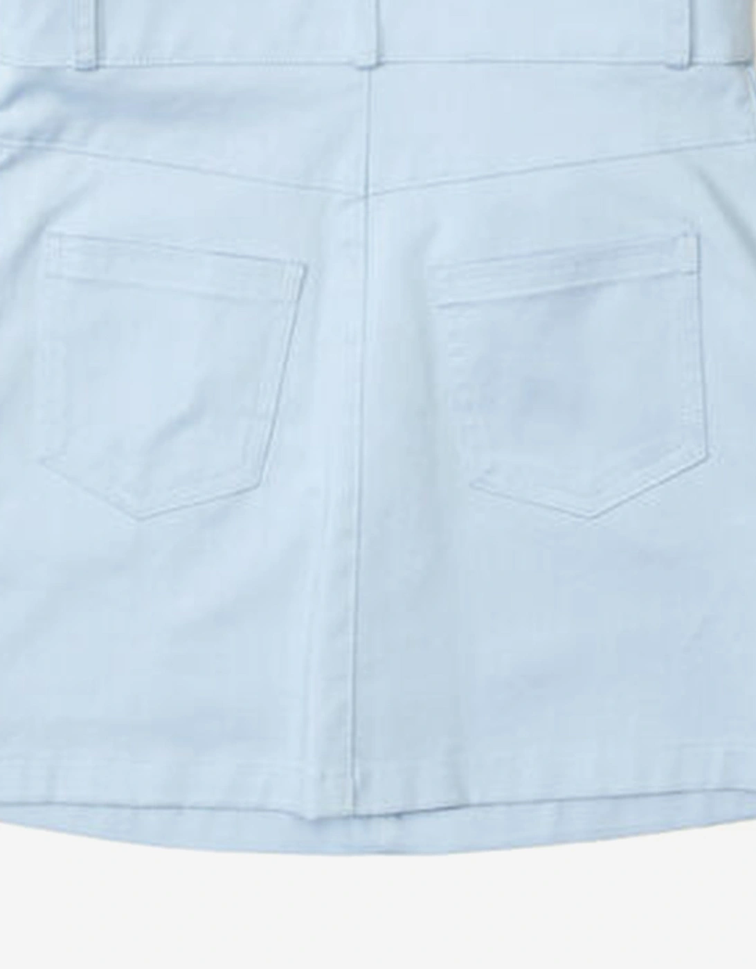 Girls Ruffle Shirt Dress in Blue