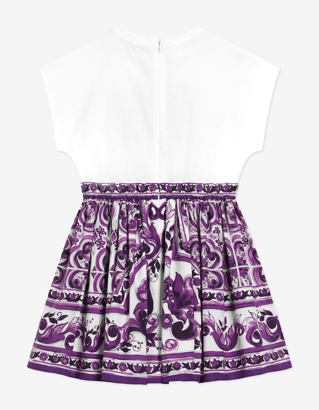 Girls Majolica Logo Dress in Purple