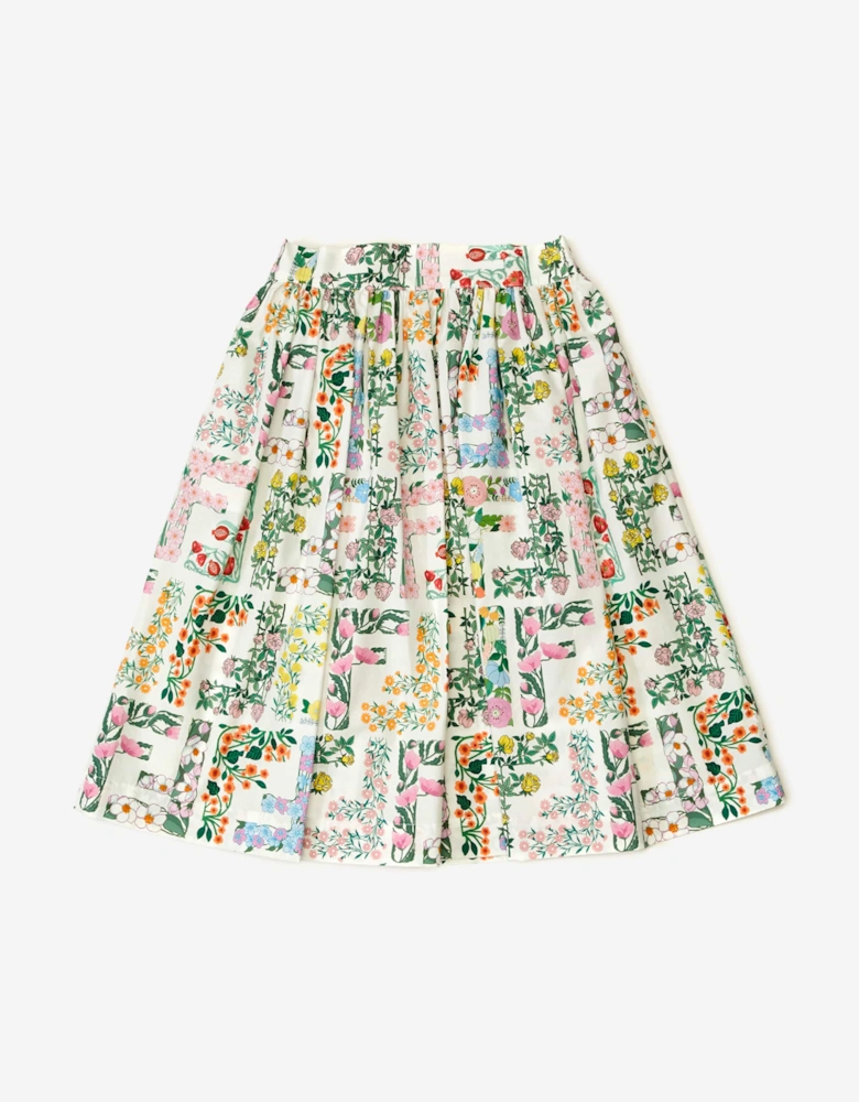 Girls Cotton FF Bloom Skirt in Multicolour