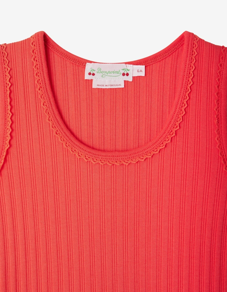 Girls Edina Sleeveless Top in Red