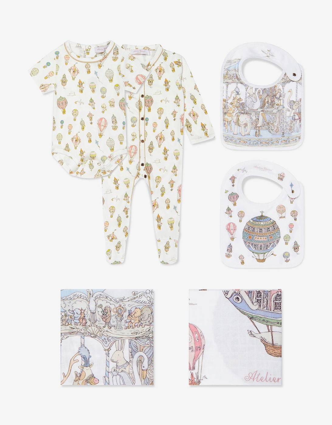 Baby Carousel Luxury Gift Set in White, 11 of 10