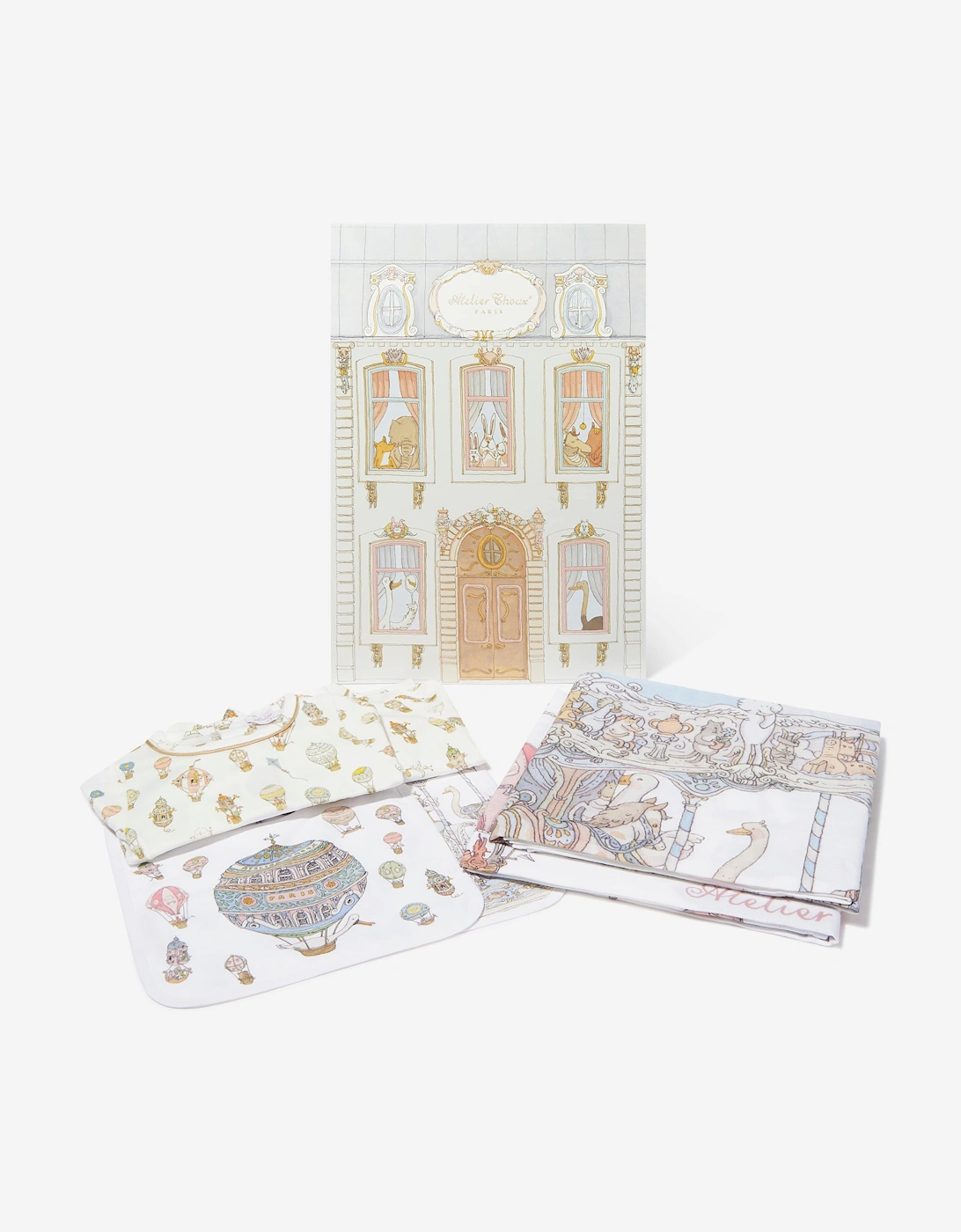 Baby Carousel Luxury Gift Set in White