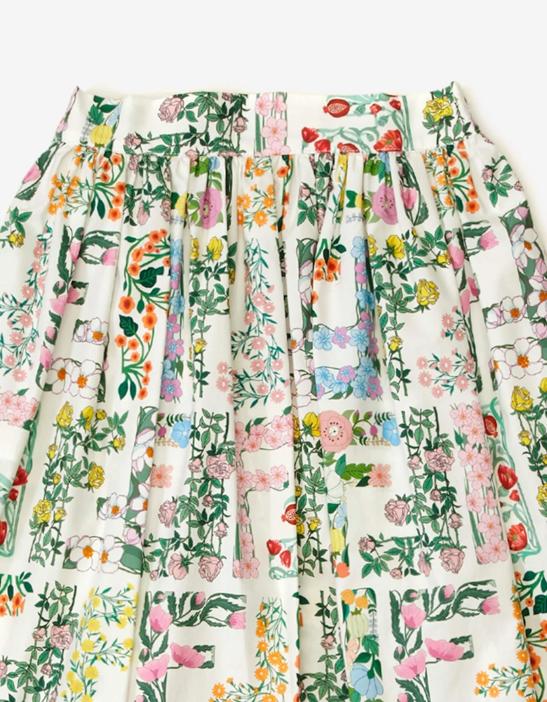 Girls Cotton FF Bloom Skirt in Multicolour