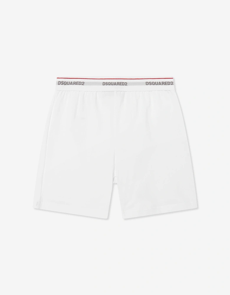Kids Short Pyjama Set in White