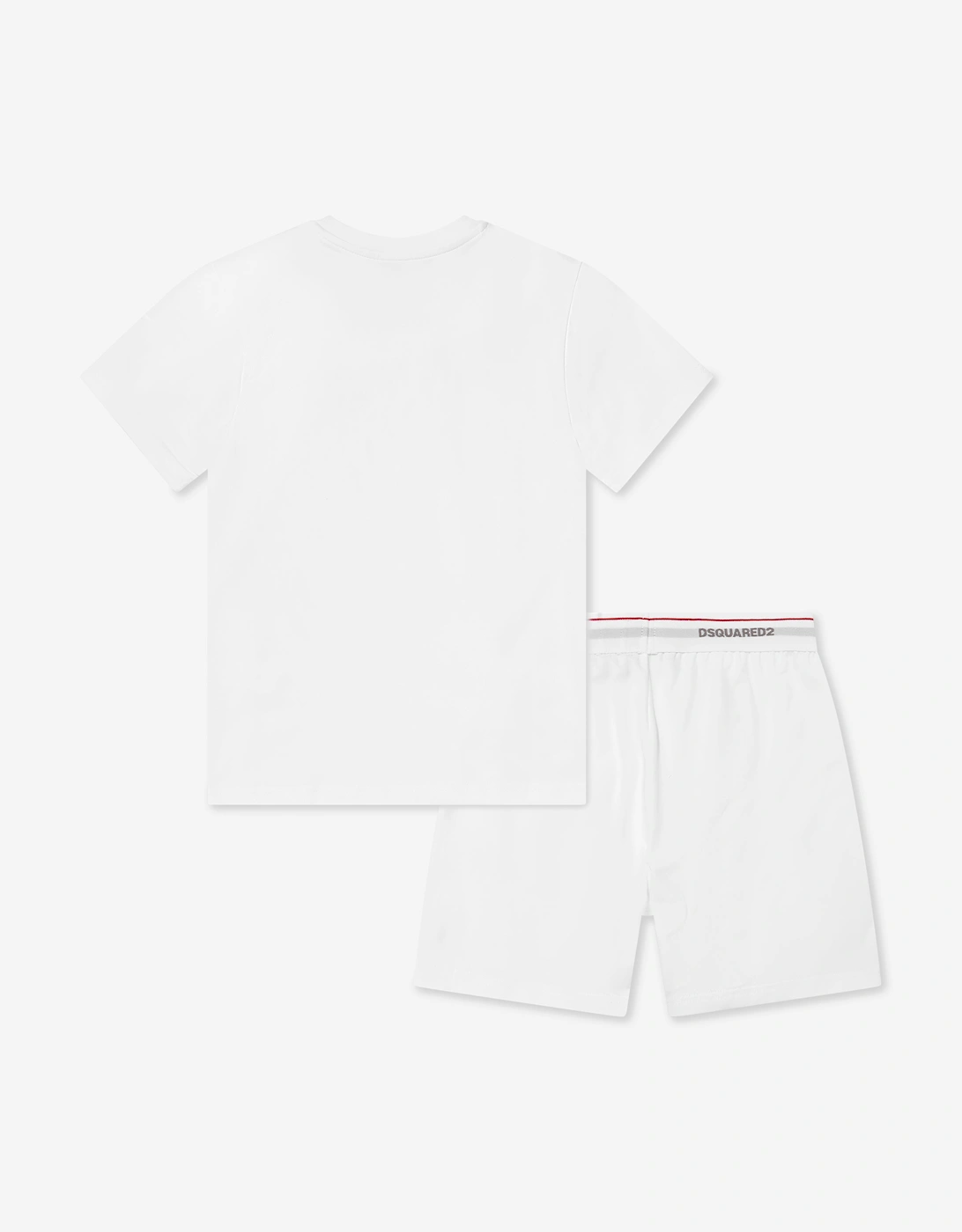 Kids Short Pyjama Set in White