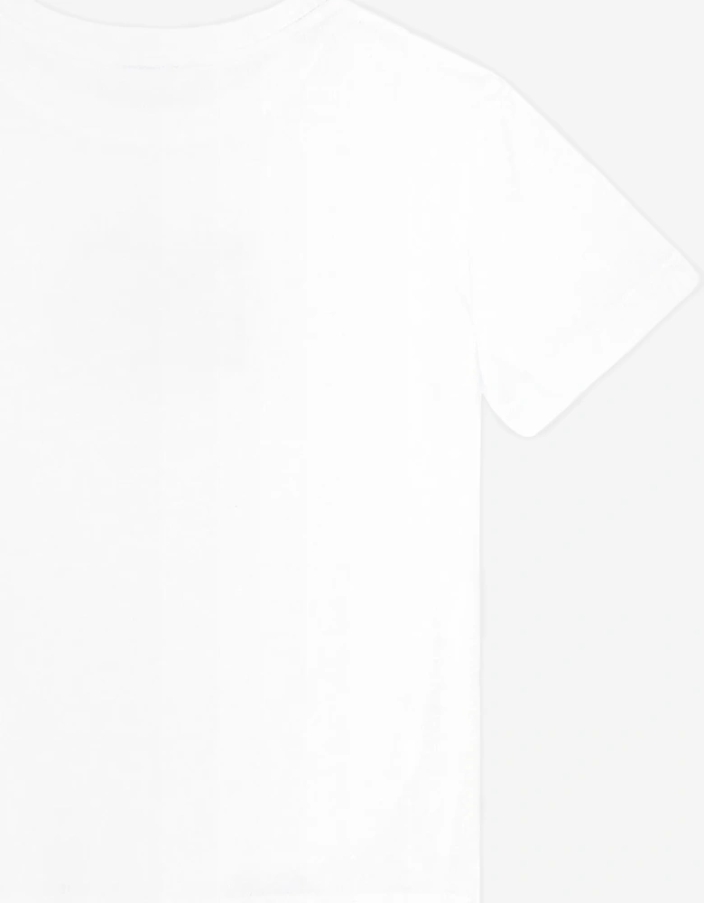 Girls Floral Logo T-Shirt in White