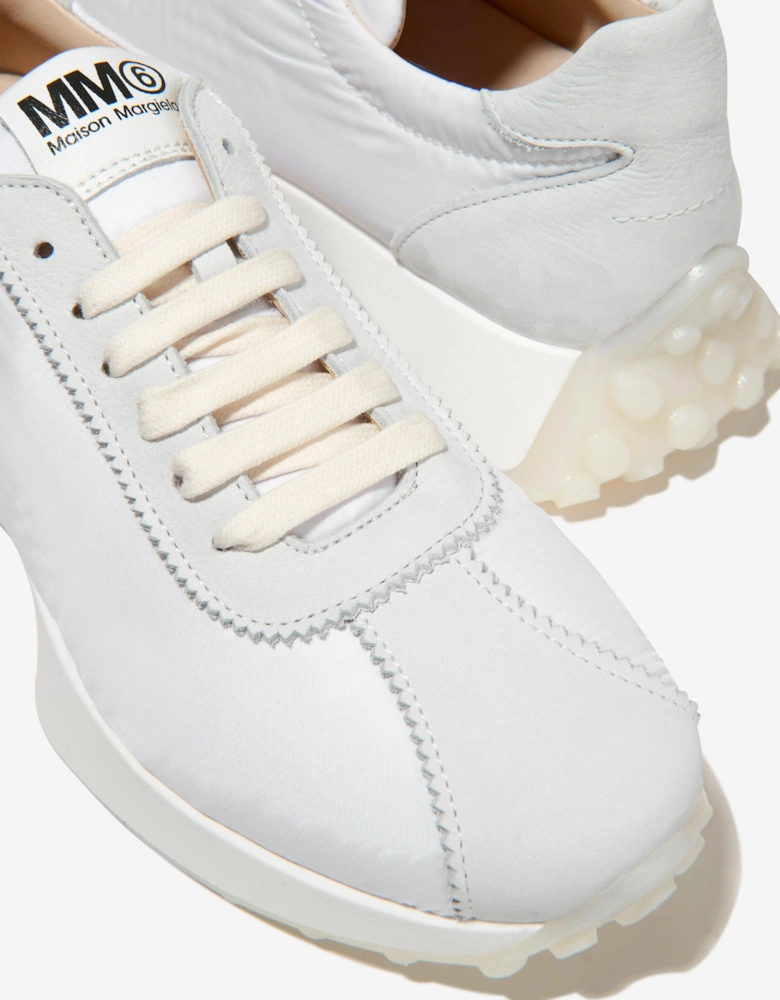 MM6 Girls Leather Lace Up Trainers