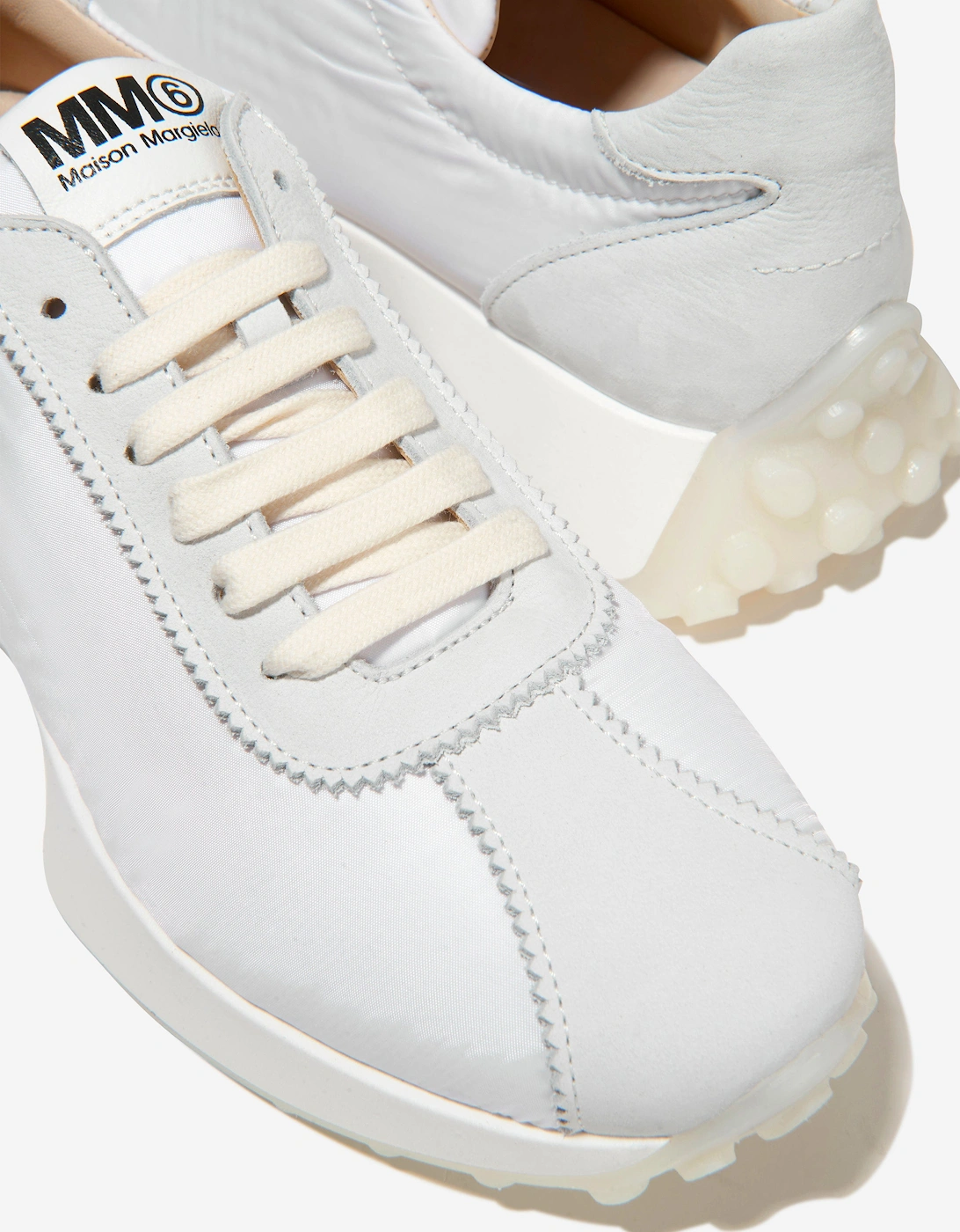 MM6 Girls Leather Lace Up Trainers