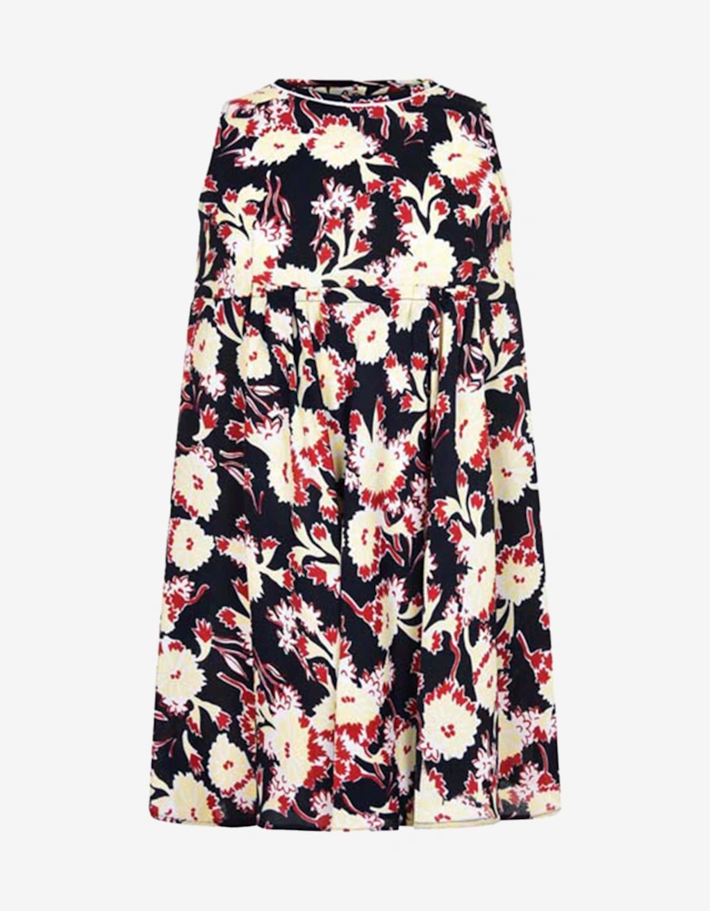 Girls & Yellow Floral Viscose Dress