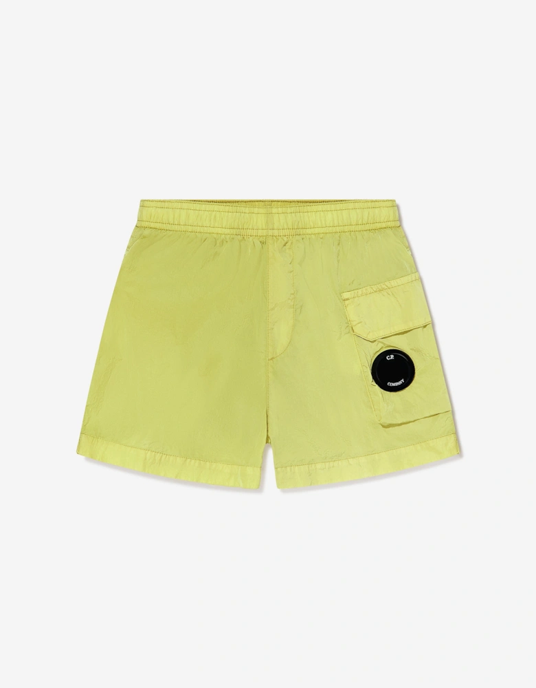 C.P. Company Boys Lens Pocket Swim Shorts in Green