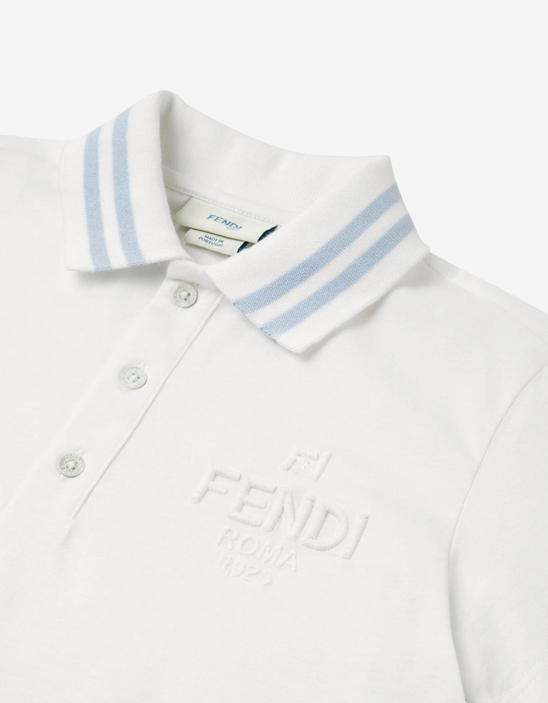 Boys Jersey Polo Shirt in White