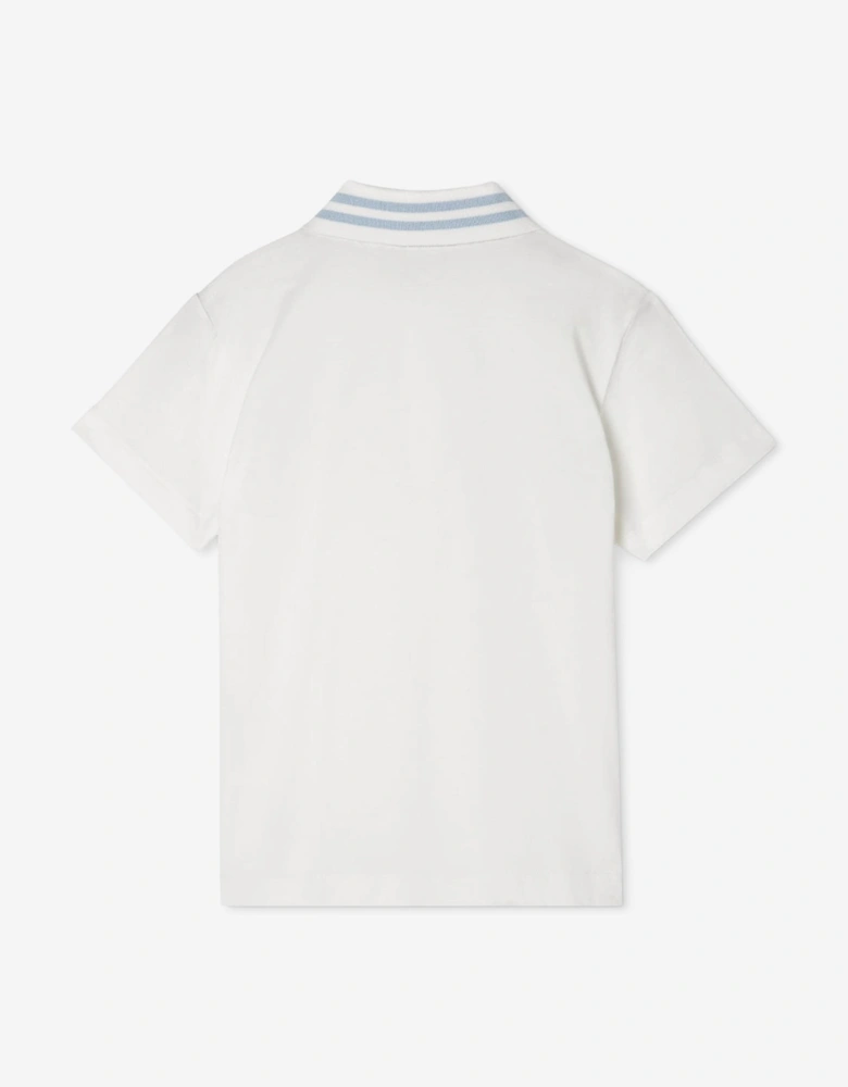 Boys Jersey Polo Shirt in White