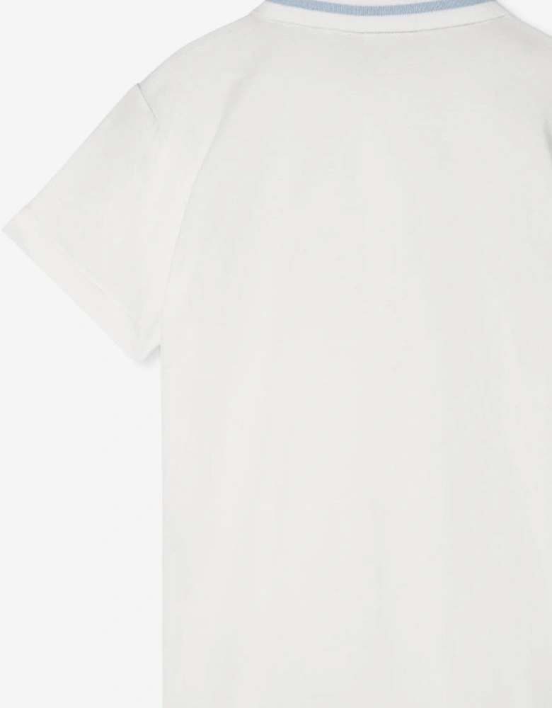 Boys Jersey Polo Shirt in White