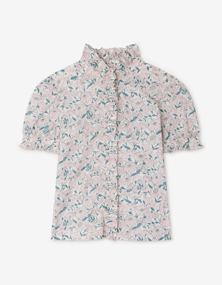 Girls Floral Cindy Blouse in Pink