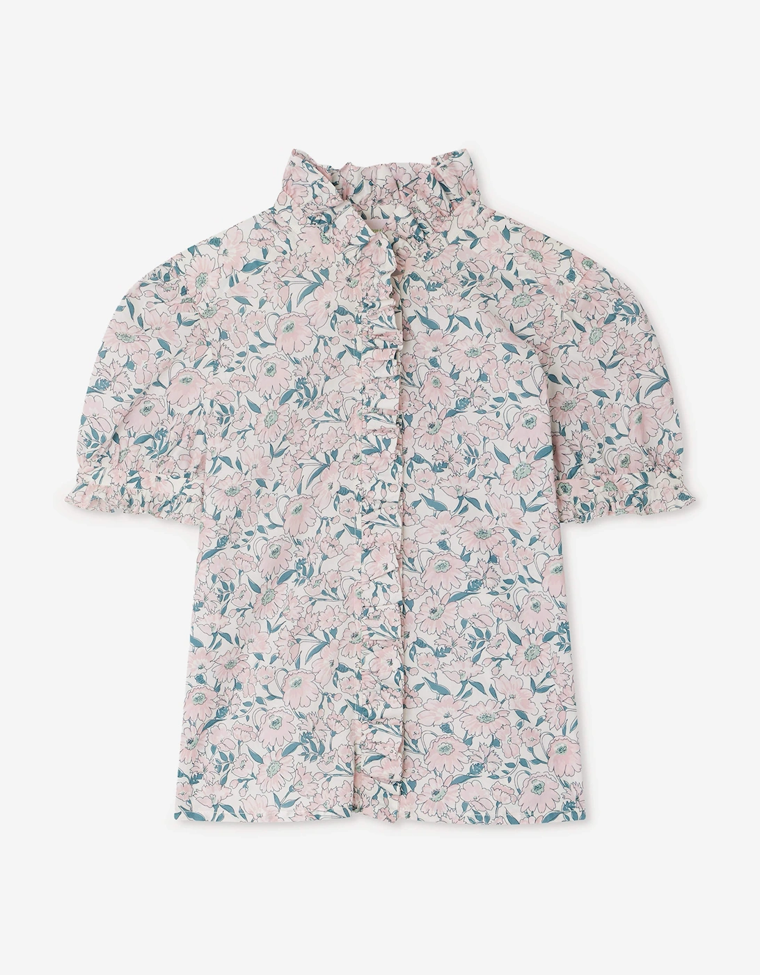 Girls Floral Cindy Blouse in Pink, 5 of 4