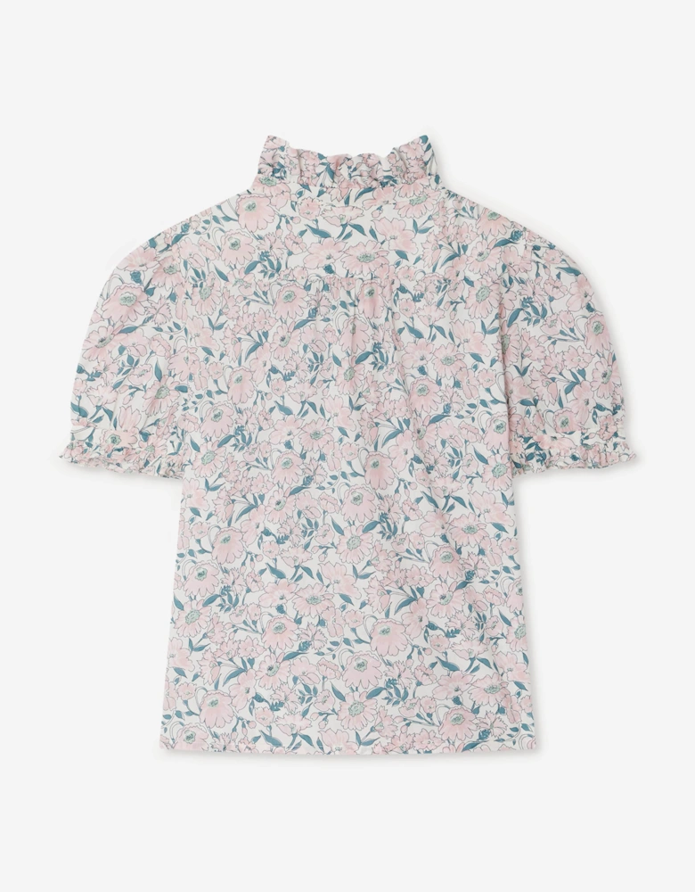 Girls Floral Cindy Blouse in Pink