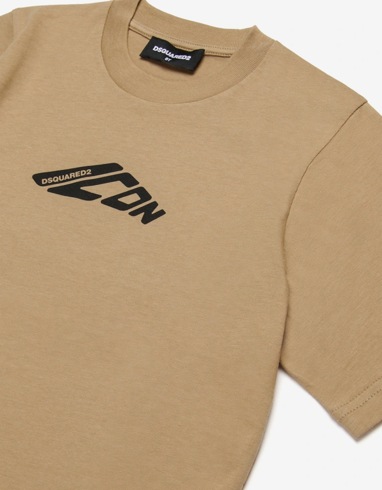 Kids Icon T-Shirt in Beige
