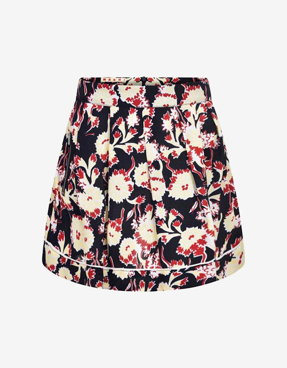MARNI Girls & Yellow Floral Viscose Skirt - Navy - Size: 4 years