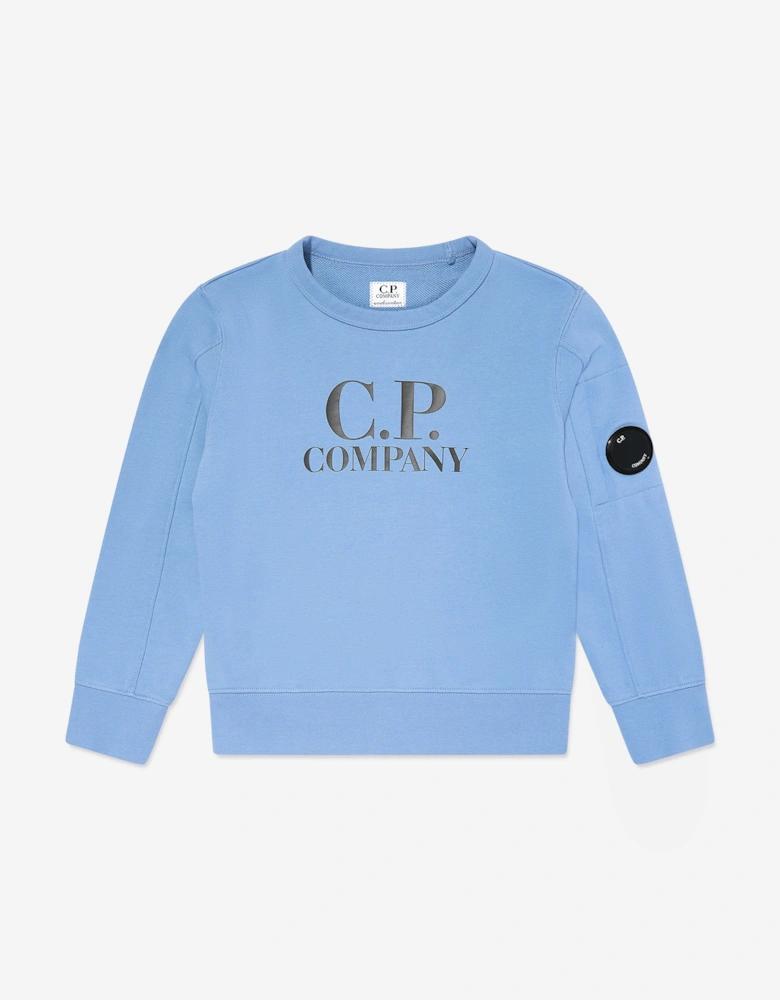 C.P. Company Boys Logo Sweatshirt in Blue