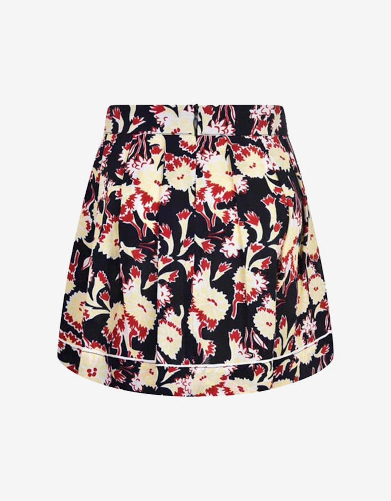 Girls & Yellow Floral Viscose Skirt