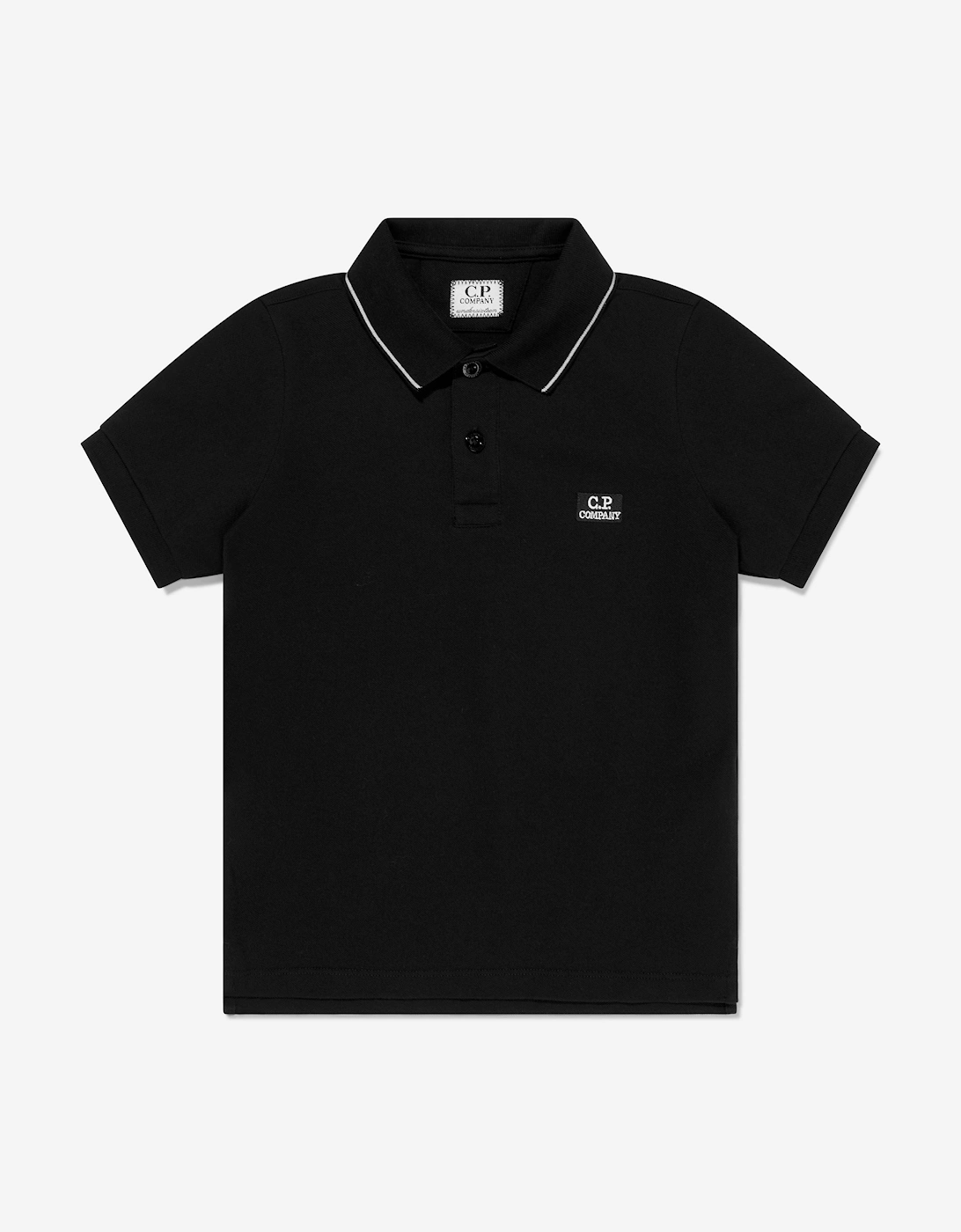 C.P. Company Boys Logo Polo Shirt in Black, 5 of 4