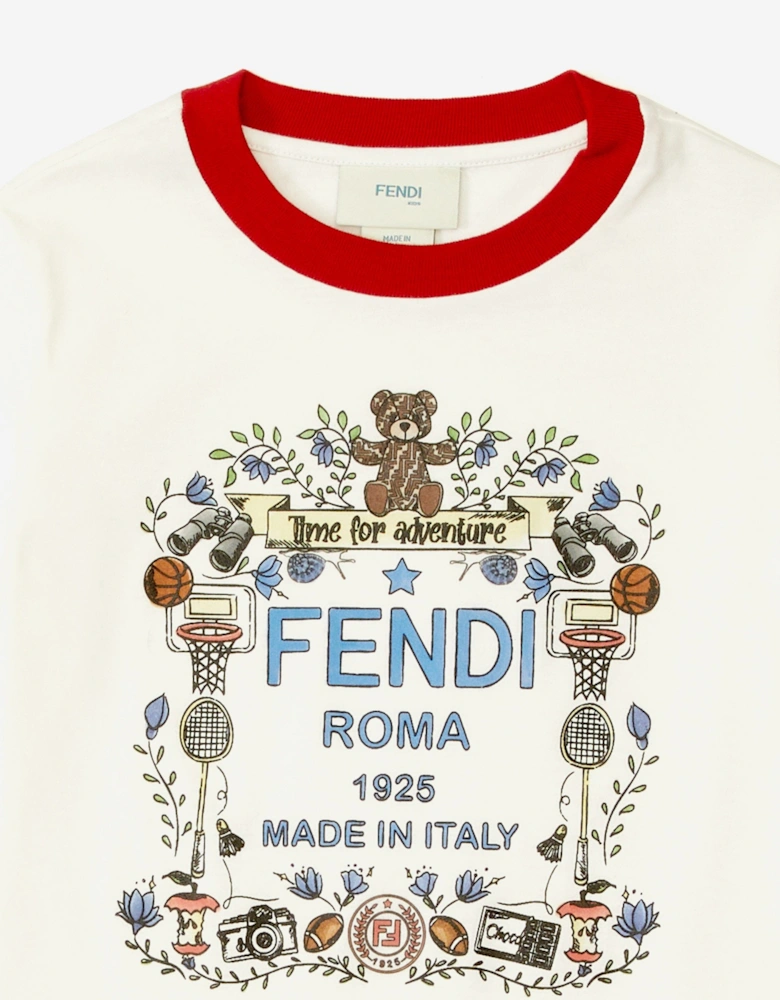 Boys Logo Jersey T-Shirt in White